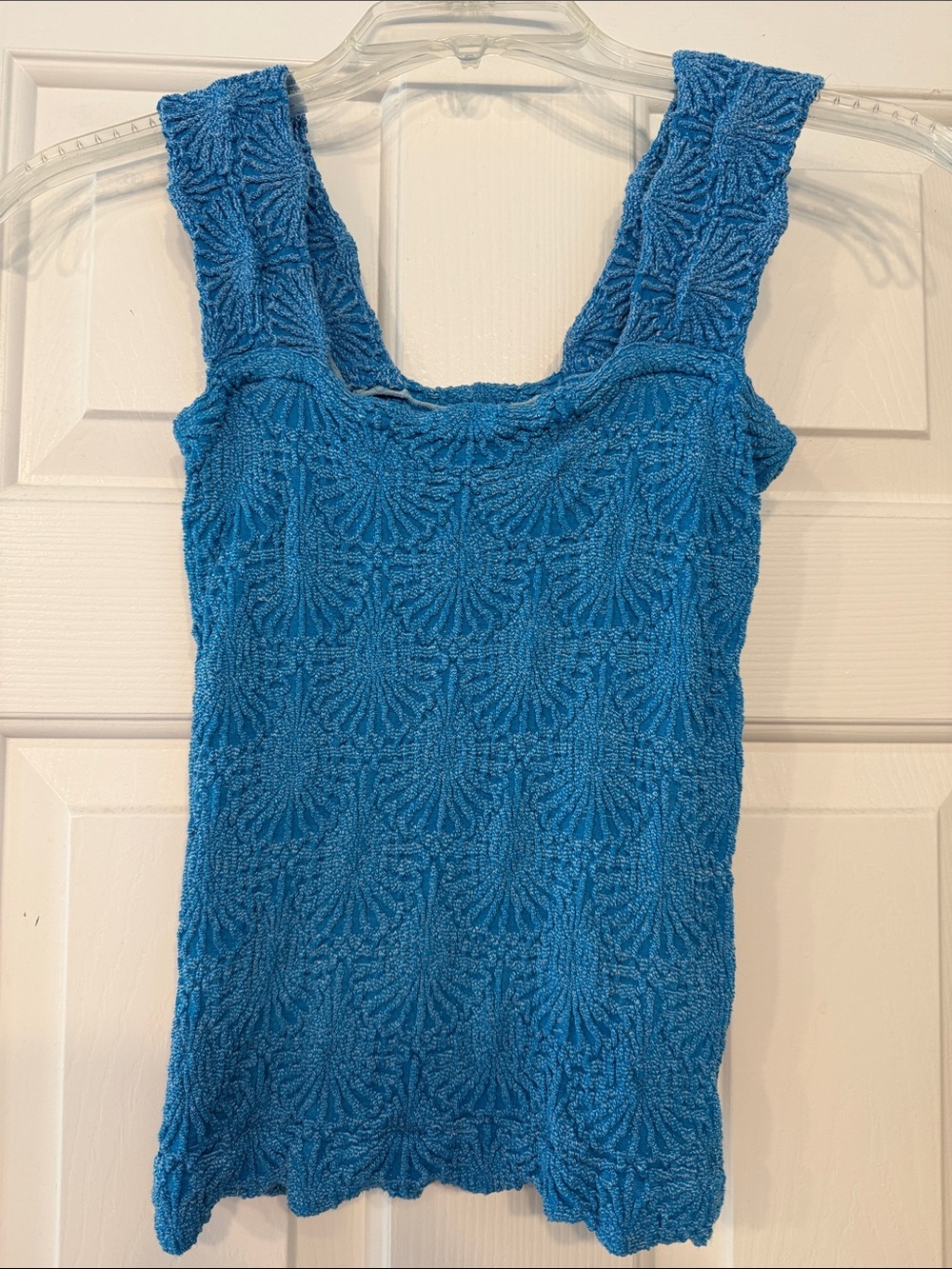 BKE Turquoise Textured Square-Neck Tank